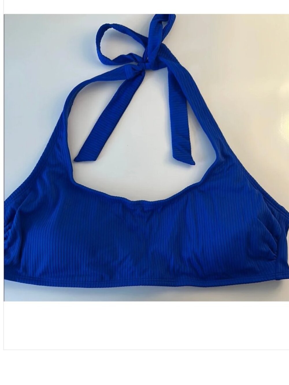 Xhilaration Blue Halter Bikini Top with Tie Closure D/DD